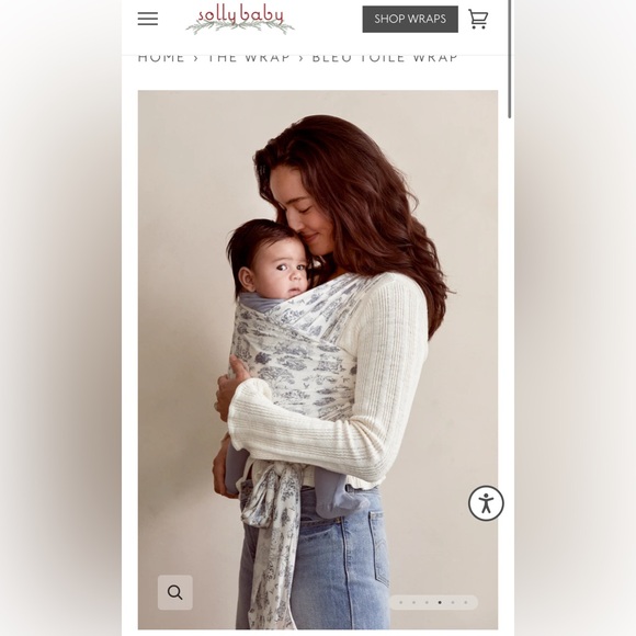 Solly Baby Bleu Toile Wrap - Picture 1 of 8